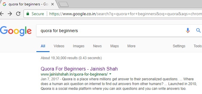 title tag in search engine results page (SERP)