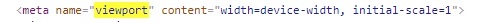 meta viewport tag