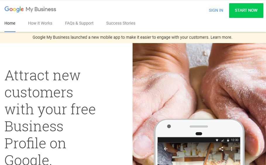 Main Page of Google My Business
