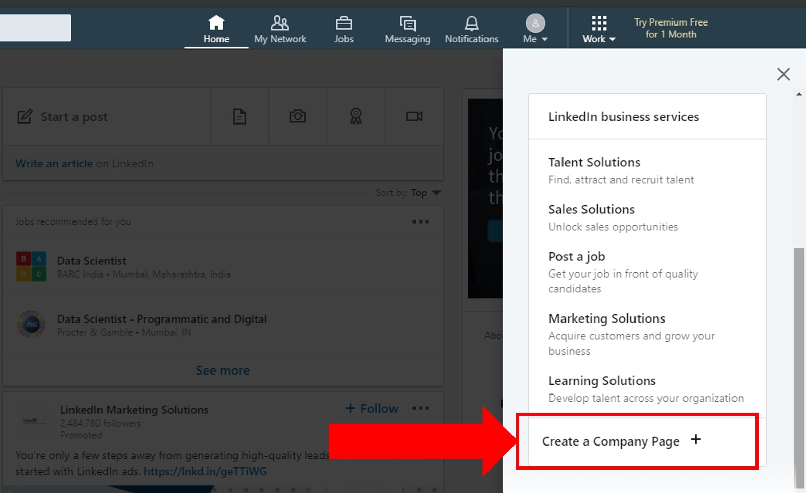 Step 2 - Create LinkedIn Company Page
