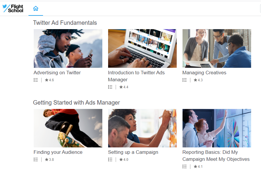 Twitter Flight School provides free courses regarding Twitter Advertising