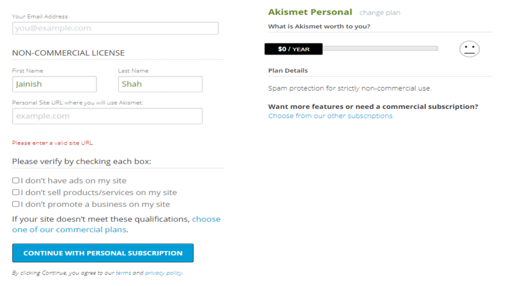 Getting Akismet for FREE